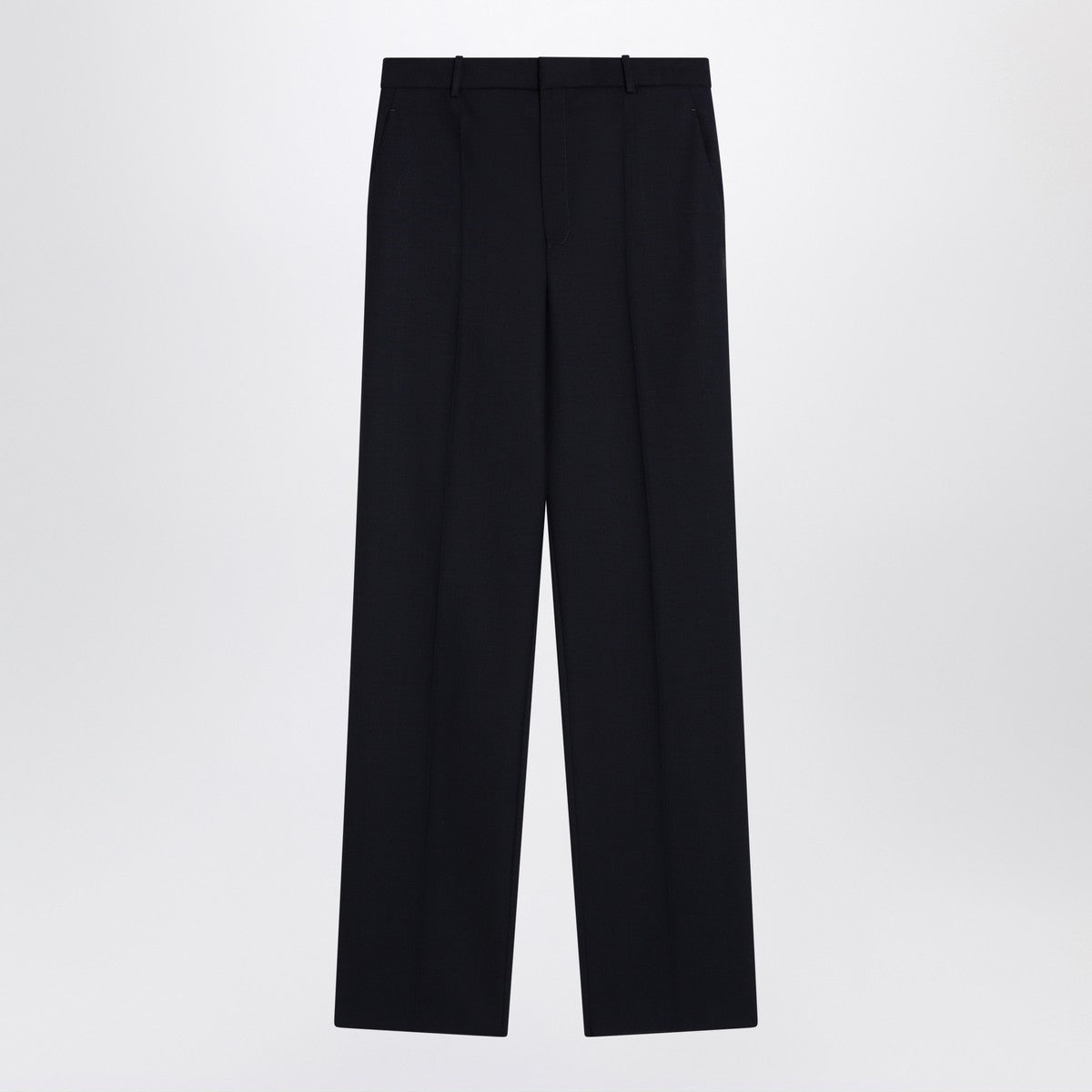 Saint Laurent High-waisted blue wool pants